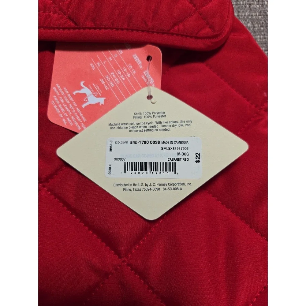 St Johns Bark Dog Quality Pet‎ Apparel Red Size Medium